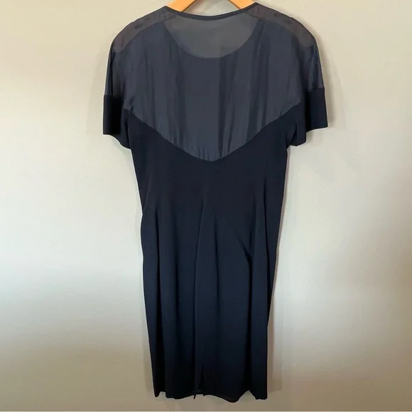 Valentino Miss V Vintage 1980s Navy Pencil Dress SZ 44 Medium - Picture 9 of 9